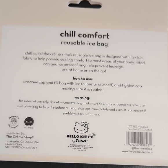 Creme Shop Hello Kitty Pink and White Ice Bag - Picture 4 of 4